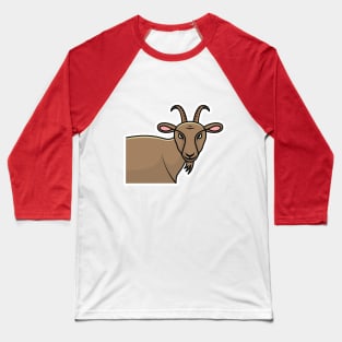 Cute Goat Animal Sticker design vector illustration. Animal object icon concept. Farm animal goat cartoon character sticker design. Eid Mubarak icon concept. Baseball T-Shirt